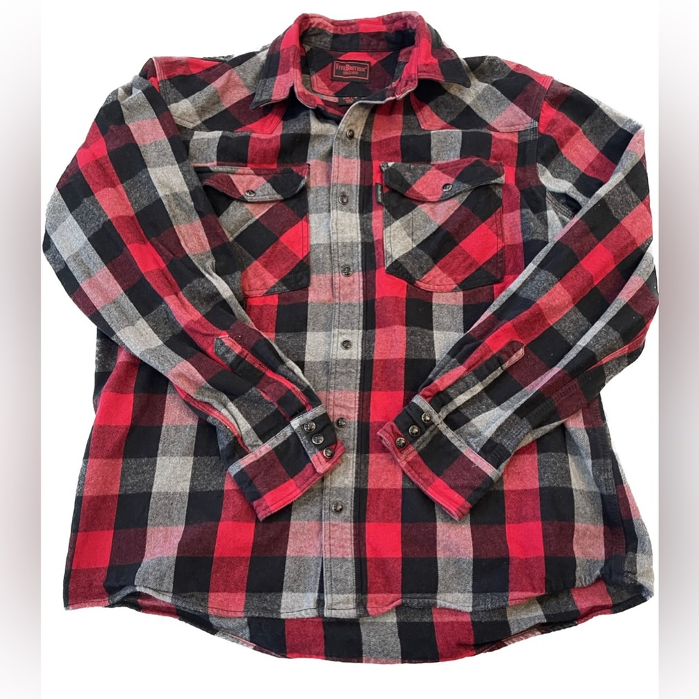 Five Brother Heavy Plaid Long Sleeve Shirt Men’s size L